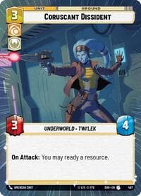 Coruscant Dissident (Hyperspace) - Shadows of the Galaxy - Star Wars: Unlimited card