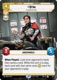 Qi'ra - Playing Her Part (Hyperspace) - Shadows of the Galaxy - Star Wars: Unlimited card