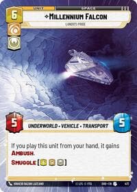 Millennium Falcon - Lando's Pride (Hyperspace) - Shadows of the Galaxy - Star Wars: Unlimited card