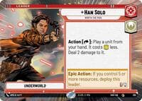 Han Solo - Worth the Risk (Hyperspace) - Shadows of the Galaxy - Star Wars: Unlimited card