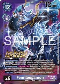 Fenriloogamon (2024 Regionals Participant) - Blast Ace - Digimon Card Game card