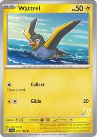 Wattrel - Pikachu 17 - Battle Academy 2024 - Pokemon card