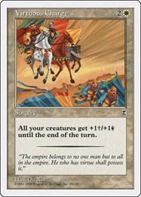 Virtuous Charge - Portal Three Kingdoms - Magic: The Gathering card