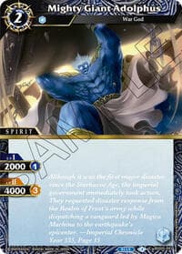 Mighty Giant Adolphus - Strangers in the Sky - Battle Spirits Saga card