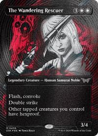 The Wandering Rescuer (Showcase) (Textured Foil) - Duskmourn: House of Horror - Magic: The Gathering card