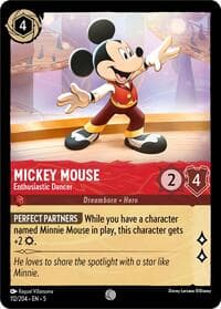 Mickey Mouse - Enthusiastic Dancer - Shimmering Skies - Disney Lorcana card