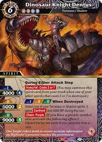 Dinosaur Knight Dentus - Strangers in the Sky - Battle Spirits Saga card