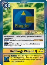 Recharge Plug-In Q - P-146 (Store Tournament 2024 Jul. - Sep. Winner Pack) - Digimon Promotion Cards - Digimon Card Game card