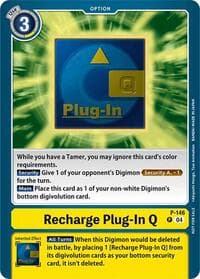 Recharge Plug-In Q - P-146 (Store Tournament 2024 Jul. - Sep. Participation Pack) - Digimon Promotion Cards - Digimon Card Game card