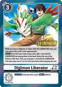 Digimon Liberator - P-151 (Store Tournament 2024 Jul. - Sep. Winner Pack) - Digimon Promotion Cards - Digimon Card Game card