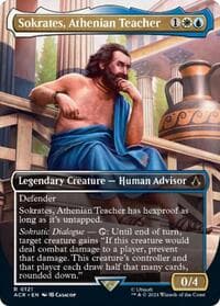 Sokrates, Athenian Teacher (Borderless) - Universes Beyond: Assassin's Creed - Magic: The Gathering card