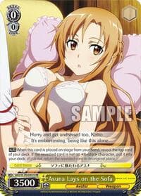 Asuna Lays on the Sofa (SR) - Sword Art Online Chronicle Set - Weiss Schwarz card