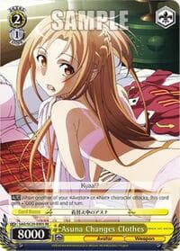 Asuna Changes Clothes - Sword Art Online Chronicle Set - Weiss Schwarz card