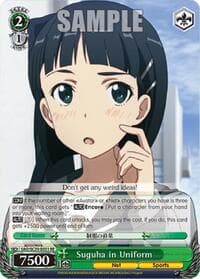 Suguha in Uniform - Sword Art Online Chronicle Set - Weiss Schwarz card