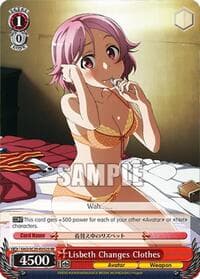 Lisbeth Changes Clothes (SR) - Sword Art Online Chronicle Set - Weiss Schwarz card