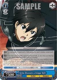 Kirito Discovers a Unique Skill - Sword Art Online Chronicle Set - Weiss Schwarz card