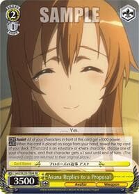 Asuna Replies to a Proposal (TD) - Sword Art Online Chronicle Set - Weiss Schwarz card