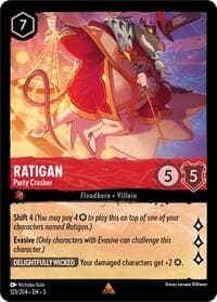 Ratigan - Party Crasher - Shimmering Skies - Disney Lorcana card
