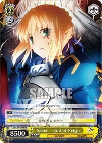 Saber - End of Reign - Fate/Zero Chronicle Set - Weiss Schwarz card