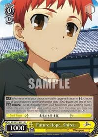Future Hope, Shiro - Fate/Zero Chronicle Set - Weiss Schwarz card