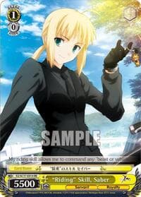 "Riding" Skill, Saber - Fate/Zero Chronicle Set - Weiss Schwarz card
