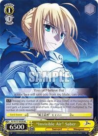 "Invisible Air" Saber - Fate/Zero Chronicle Set - Weiss Schwarz card