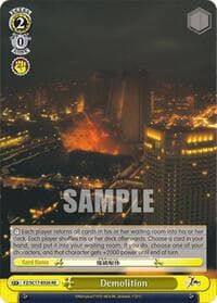 Demolition - Fate/Zero Chronicle Set - Weiss Schwarz card