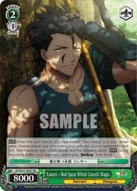 Lancer - Red Spear Which Cancels Magic - Fate/Zero Chronicle Set - Weiss Schwarz card