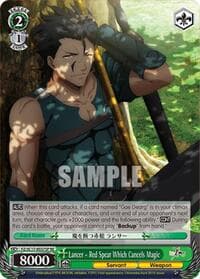 Lancer - Red Spear Which Cancels Magic (SP) - Fate/Zero Chronicle Set - Weiss Schwarz card