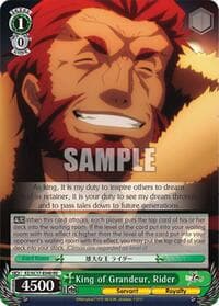 King of Grandeur, Rider - Fate/Zero Chronicle Set - Weiss Schwarz card