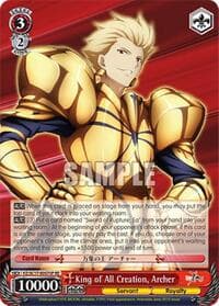 King of All Creation, Archer (SP) - Fate/Zero Chronicle Set - Weiss Schwarz card