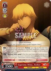 Supreme Wine, Archer - Fate/Zero Chronicle Set - Weiss Schwarz card