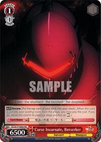 Curse Incarnate, Berserker - Fate/Zero Chronicle Set - Weiss Schwarz card