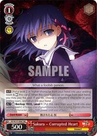 Sakura - Corrupted Heart - Fate/Zero Chronicle Set - Weiss Schwarz card