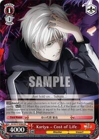 Kariya - Cost of Life - Fate/Zero Chronicle Set - Weiss Schwarz card