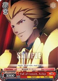 Full of Conceit, Archer - Fate/Zero Chronicle Set - Weiss Schwarz card