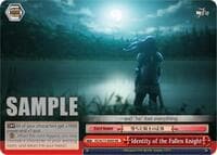 Identity of the Fallen Knight - Fate/Zero Chronicle Set - Weiss Schwarz card