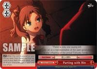 Parting with Rin - Fate/Zero Chronicle Set - Weiss Schwarz card