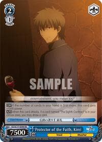 Protector of the Faith, Kirei - Fate/Zero Chronicle Set - Weiss Schwarz card