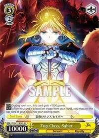 Top Class, Saber - Fate/Zero Chronicle Set - Weiss Schwarz card