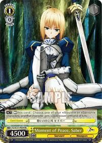 Moment of Peace, Saber - Fate/Zero Chronicle Set - Weiss Schwarz card