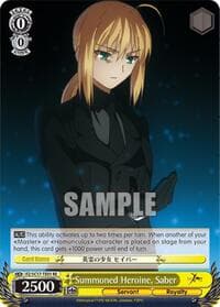 Summoned Heroine, Saber - Fate/Zero Chronicle Set - Weiss Schwarz card