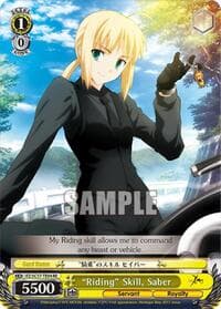 "Riding" Skill, Saber (TD) - Fate/Zero Chronicle Set - Weiss Schwarz card