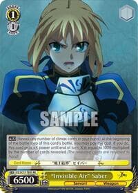 "Invisible Air" Saber (TD) - Fate/Zero Chronicle Set - Weiss Schwarz card