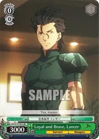 Loyal and Brave, Lancer (TD) - Fate/Zero Chronicle Set - Weiss Schwarz card