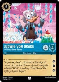 Ludwig Von Drake - Self-Proclaimed Genius - Shimmering Skies - Disney Lorcana card