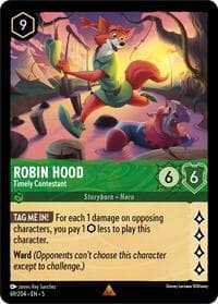 Robin Hood - Timely Contestant - Shimmering Skies - Disney Lorcana card