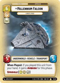 Millennium Falcon - Lando's Pride - Shadows of the Galaxy: Weekly Play Promos - Star Wars: Unlimited card