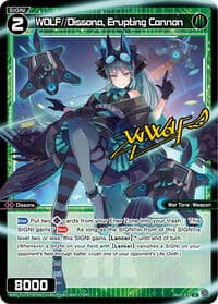 WOLF//Dissona, Erupting Cannon (Parallel Foil) - Concord Diva - WIXOSS card