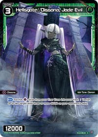 Hellsgate//Dissona, Jade Evil (Parallel Foil) - Concord Diva - WIXOSS card